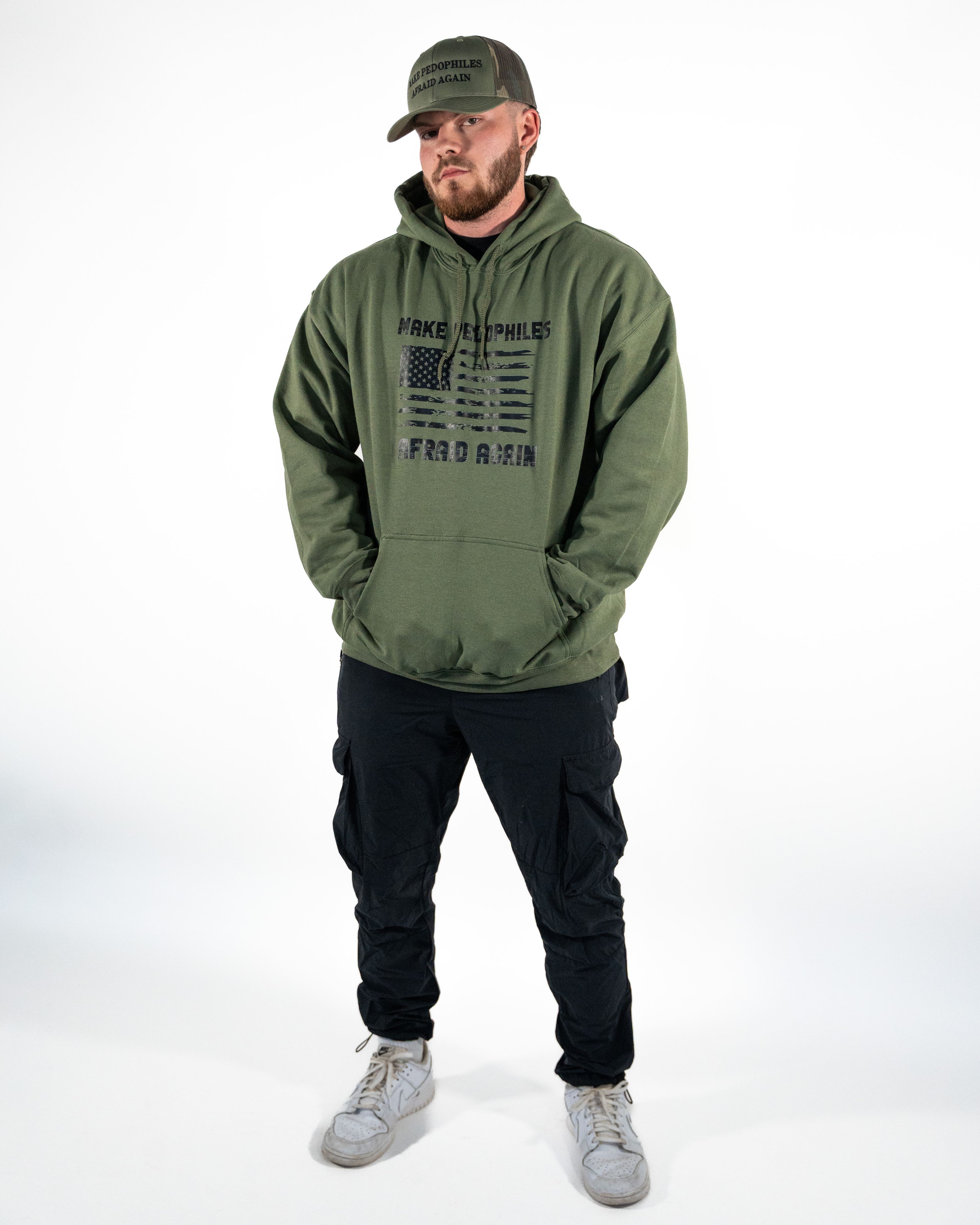 Make Pedophiles Afraid Again Hoodie Bundle Deal (Military Green)