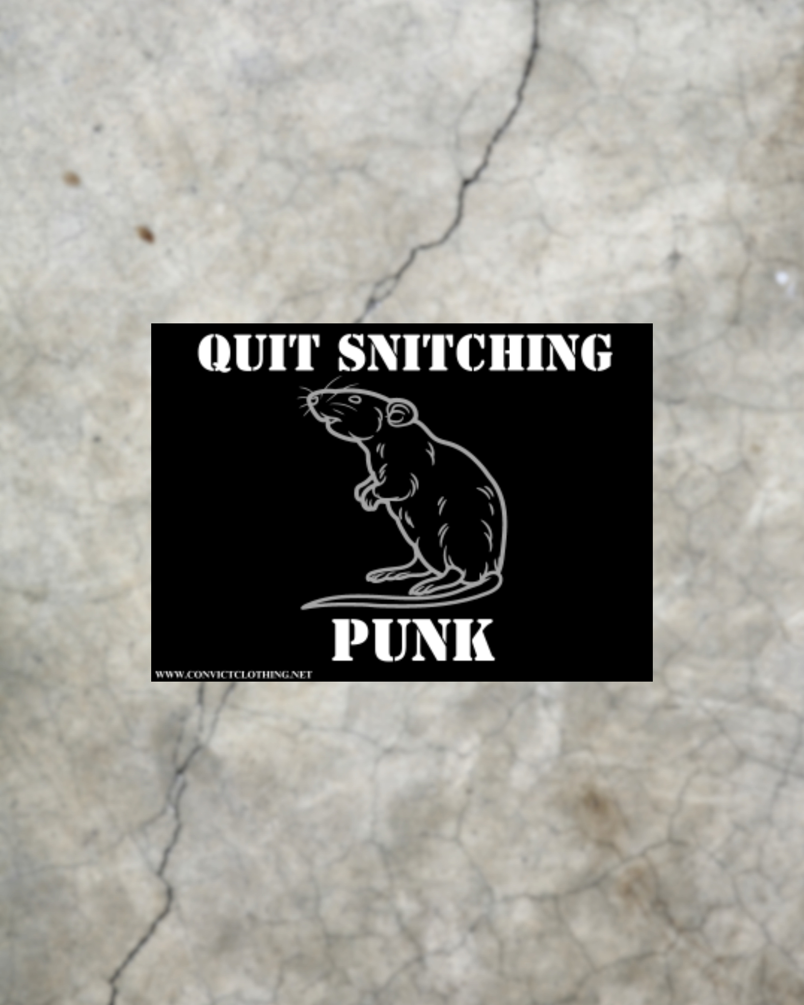 Quit Snitching Punk decorative sticker